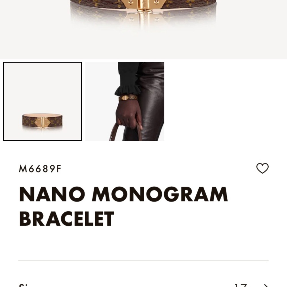 “New” Louis Vuitton Monogram Leather Bracelet